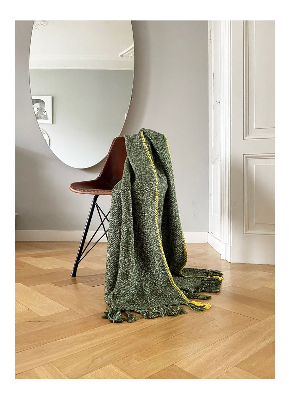 Malagoon Olive plaid  - voorkant 2 olijfgroen