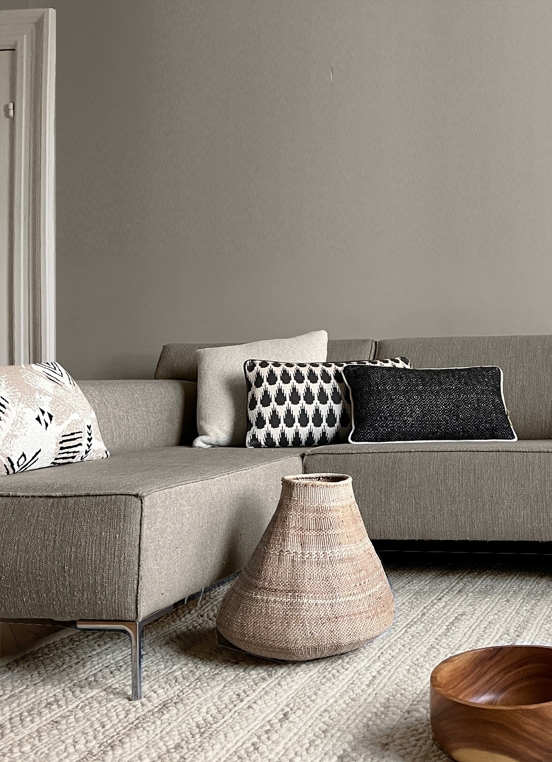 Malagoon Rustic plaid in wolblend 140 x 200 cm - detail 6 beige