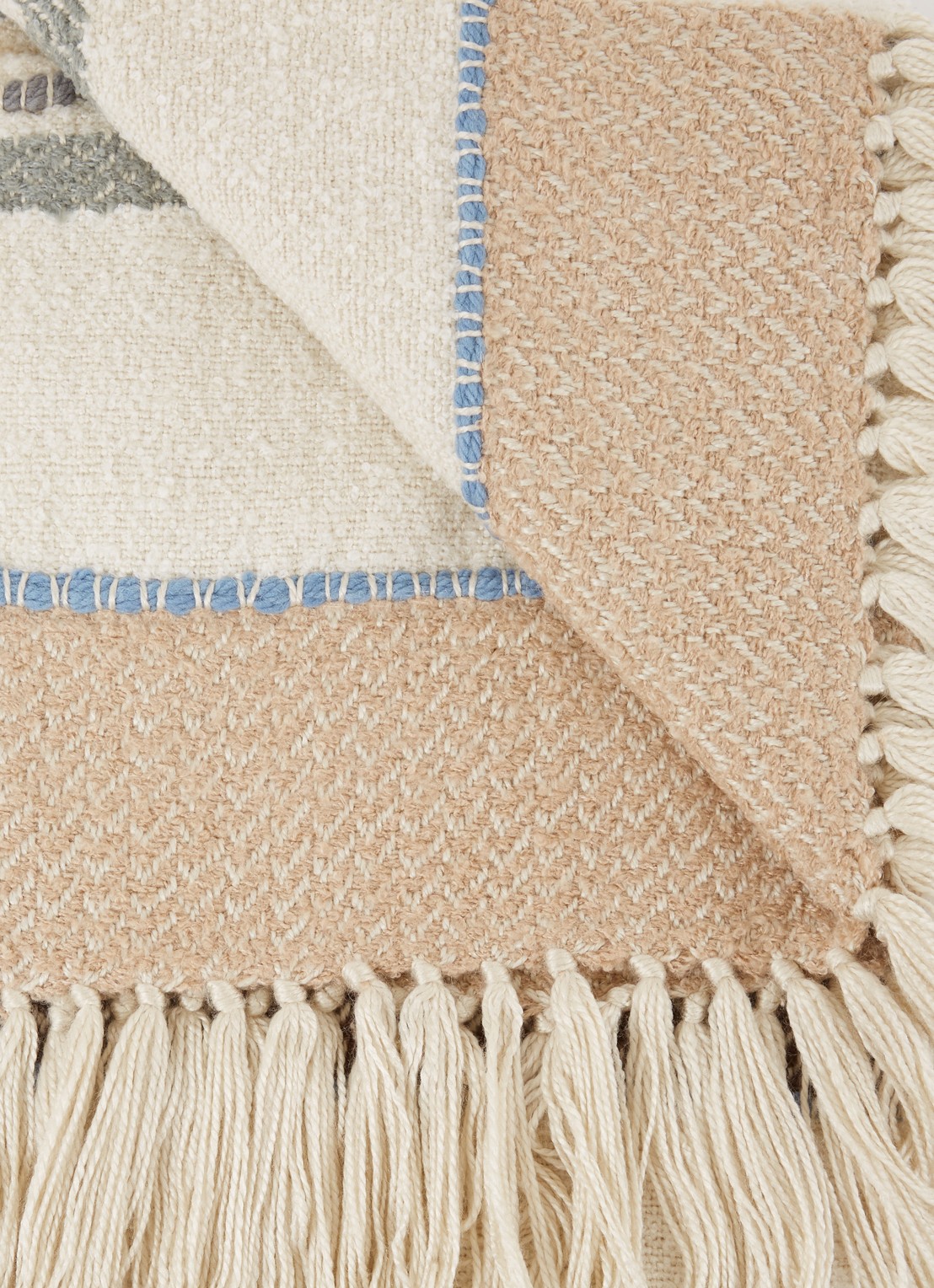 Malagoon Seasight Boucle plaid 125 x 150 cm - detail 3 gebroken wit