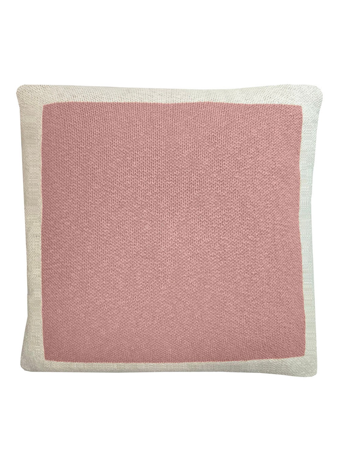 Malagoon Solid Knitted sierkussen 50 x 50 cm - voorkant roze