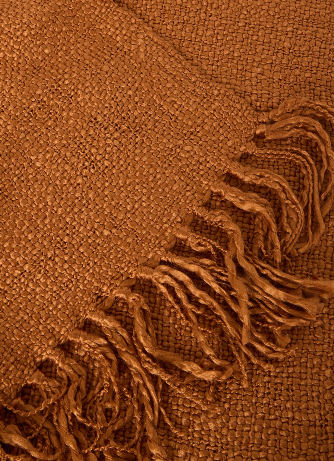 Malagoon Solid plaid 125 x 150 cm - detail 3 bruin