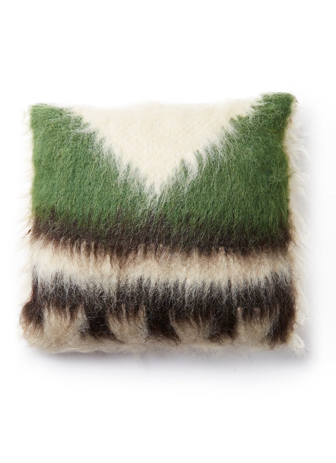 Malagoon Triangle sierkussen 50 x 50 cm  - voorkant 2 groen