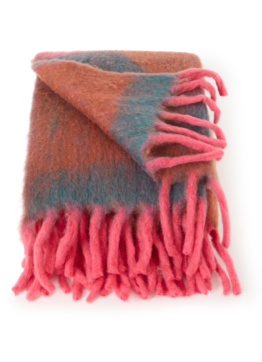 Malagoon Zapotec plaid 125 x 150 cm - voorkant 2 roze
