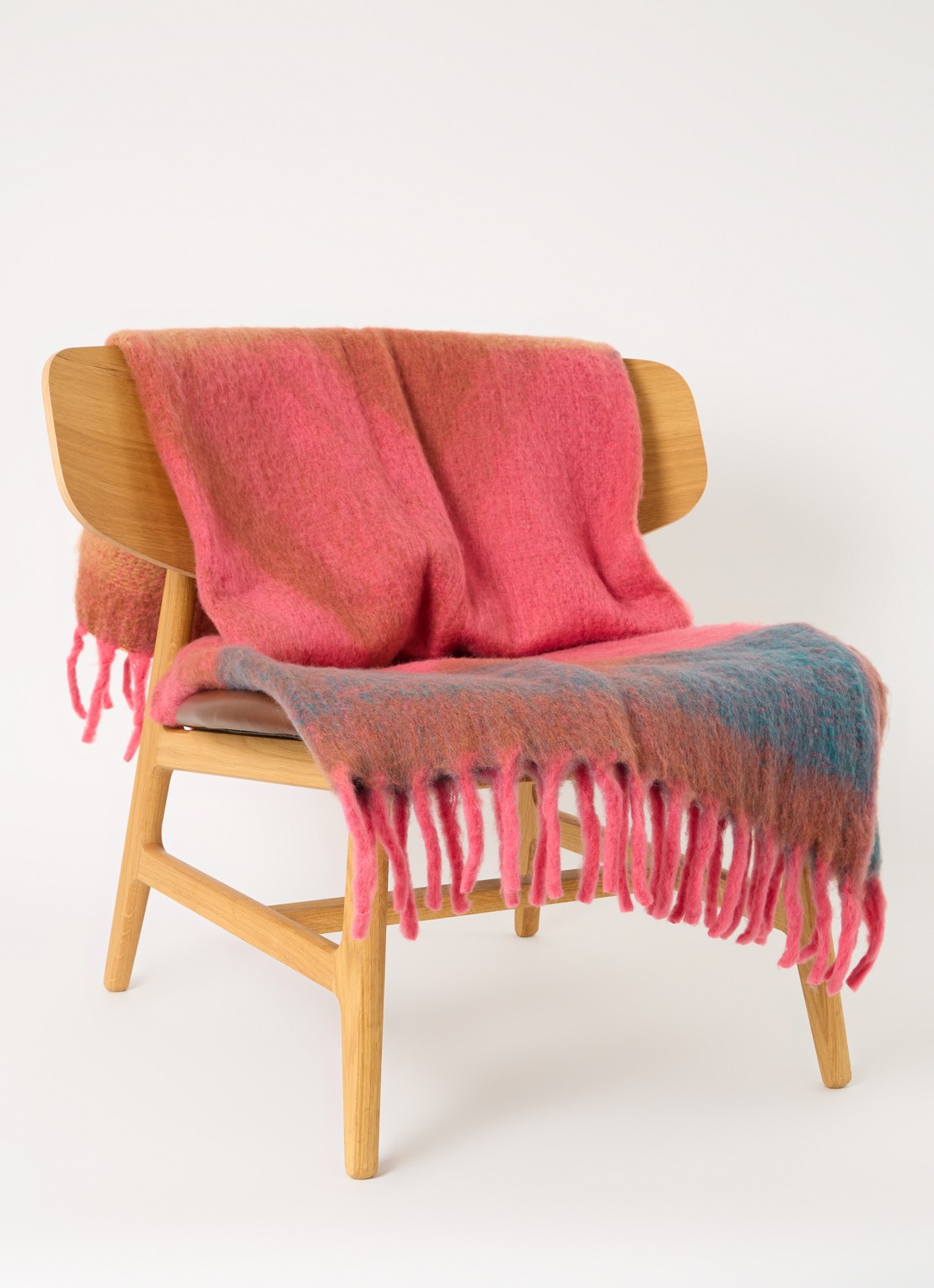 Malagoon Zapotec plaid 125 x 150 cm - voorkant 3 roze