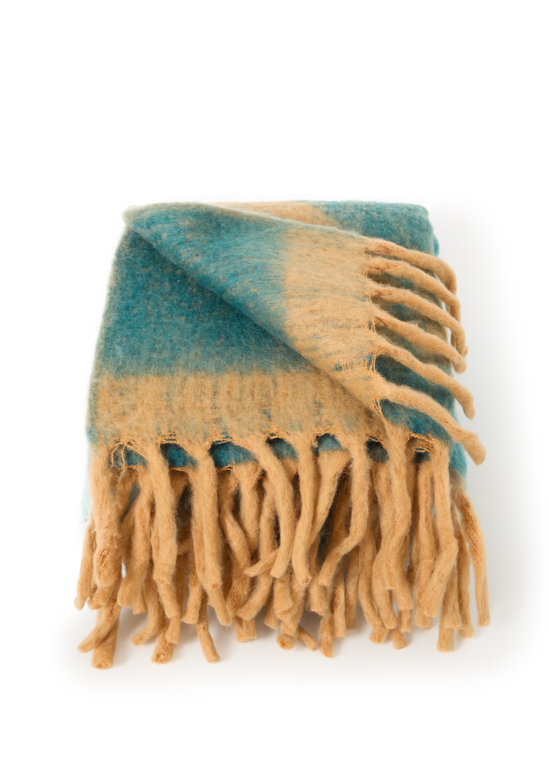 Malagoon Zapotec plaid 125 x 150 cm - voorkant 2 zeegroen