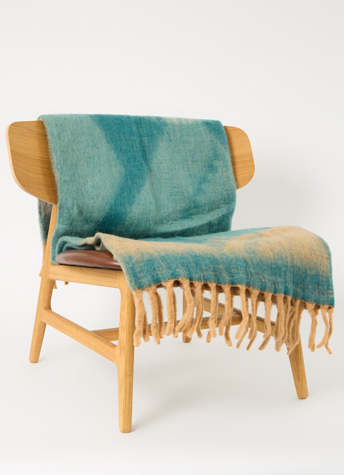 Malagoon Zapotec plaid 125 x 150 cm - voorkant 3 zeegroen