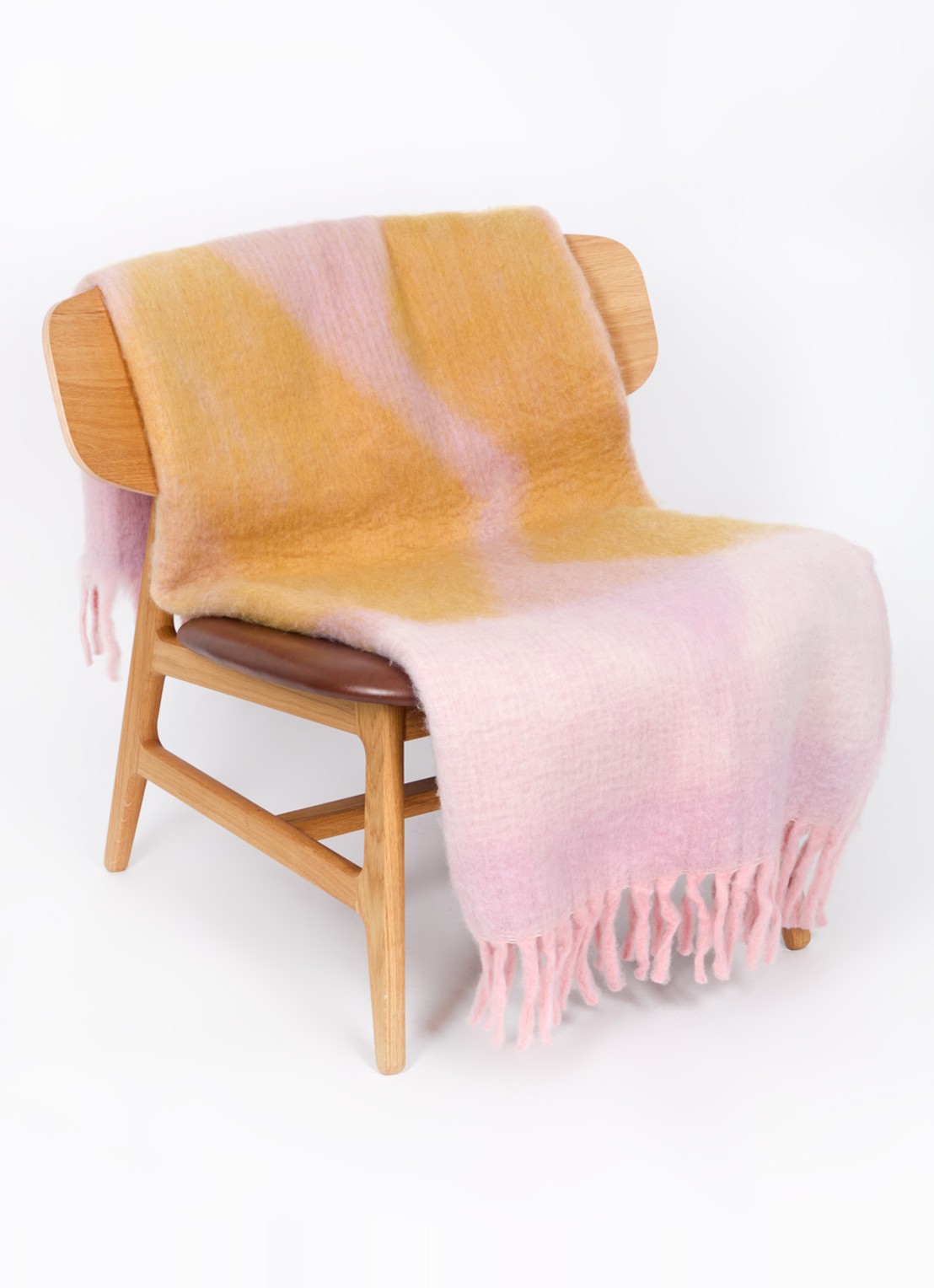 Malagoon Zapotec plaid 125 x 150 cm - voorkant 2 roze