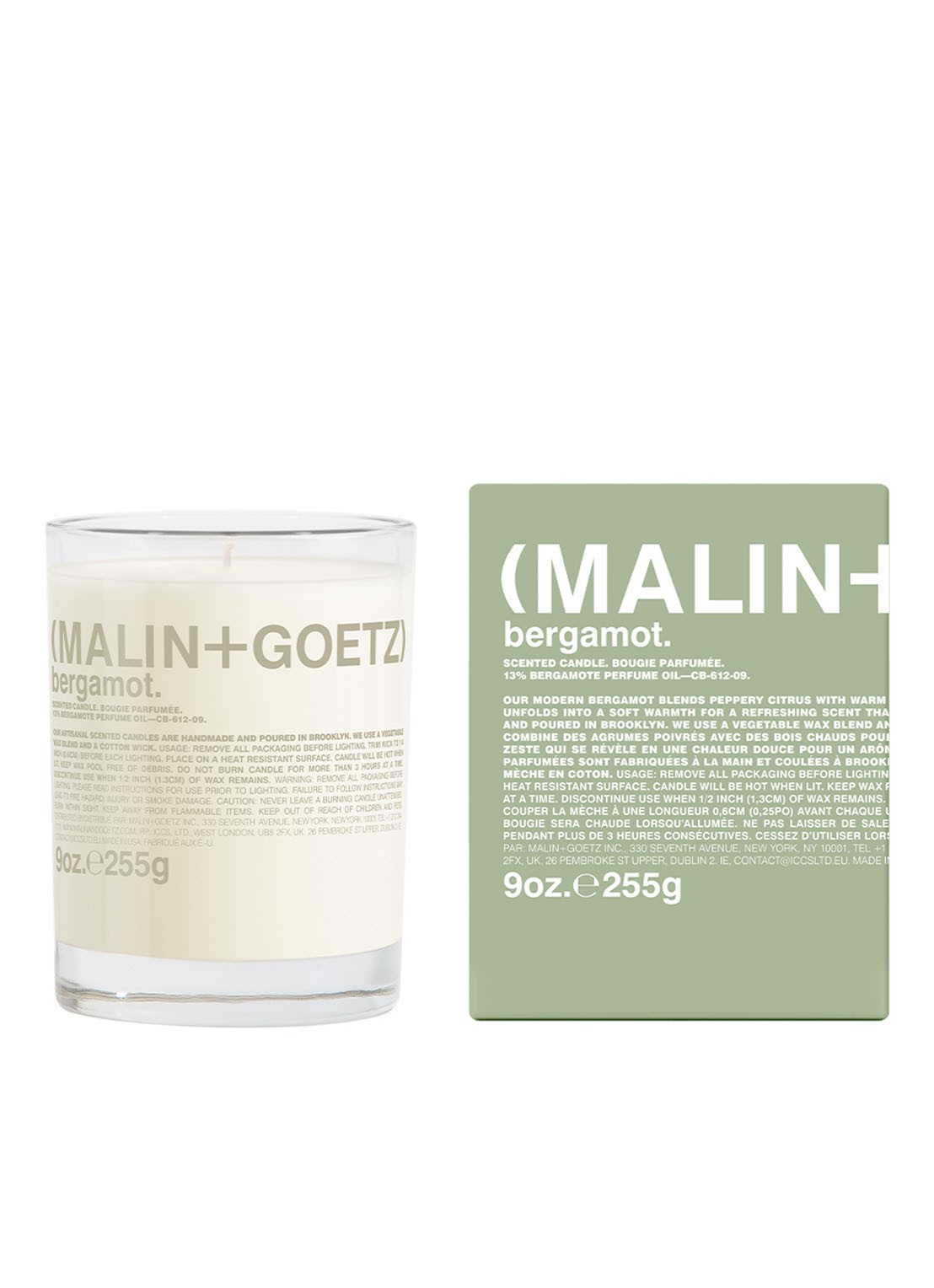 MALIN+GOETZ Bergamot Candle - geurkaars - voorkant 3 undefined