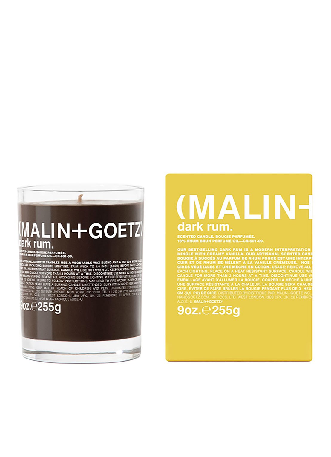 MALIN+GOETZ Dark Rum Candle - geurkaars - voorkant undefined