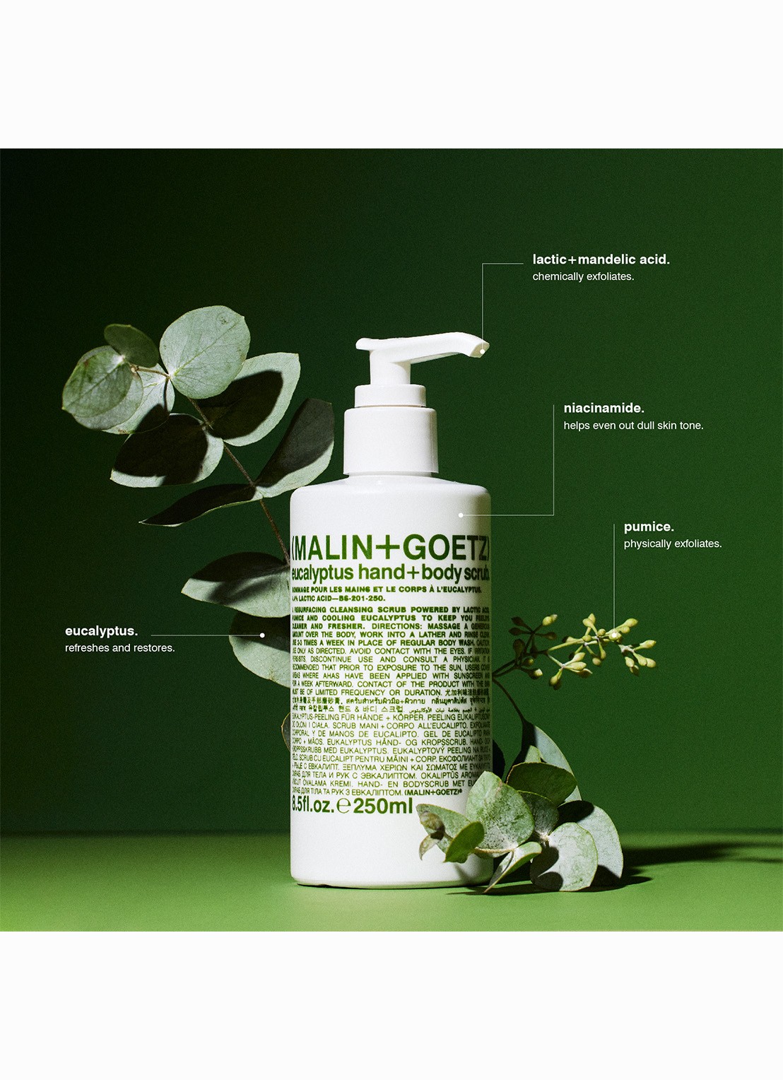 MALIN+GOETZ Eucalyptus hand + body scrub - lichaamsscrub - detail 2 undefined