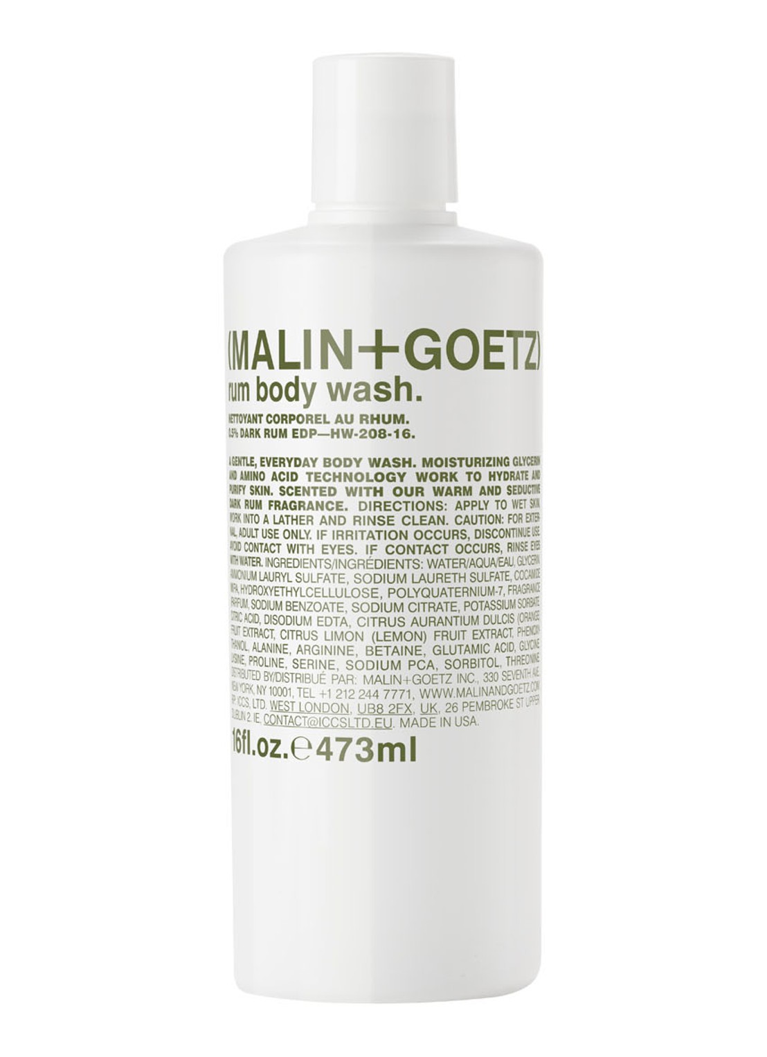 MALIN+GOETZ rum bodywash - douchegel - voorkant undefined