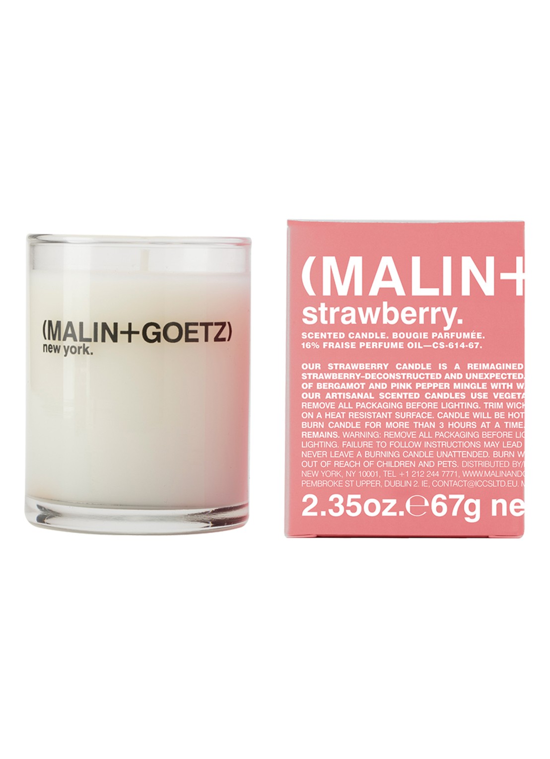 MALIN+GOETZ Strawberry Votive  - geurkaars - voorkant undefined