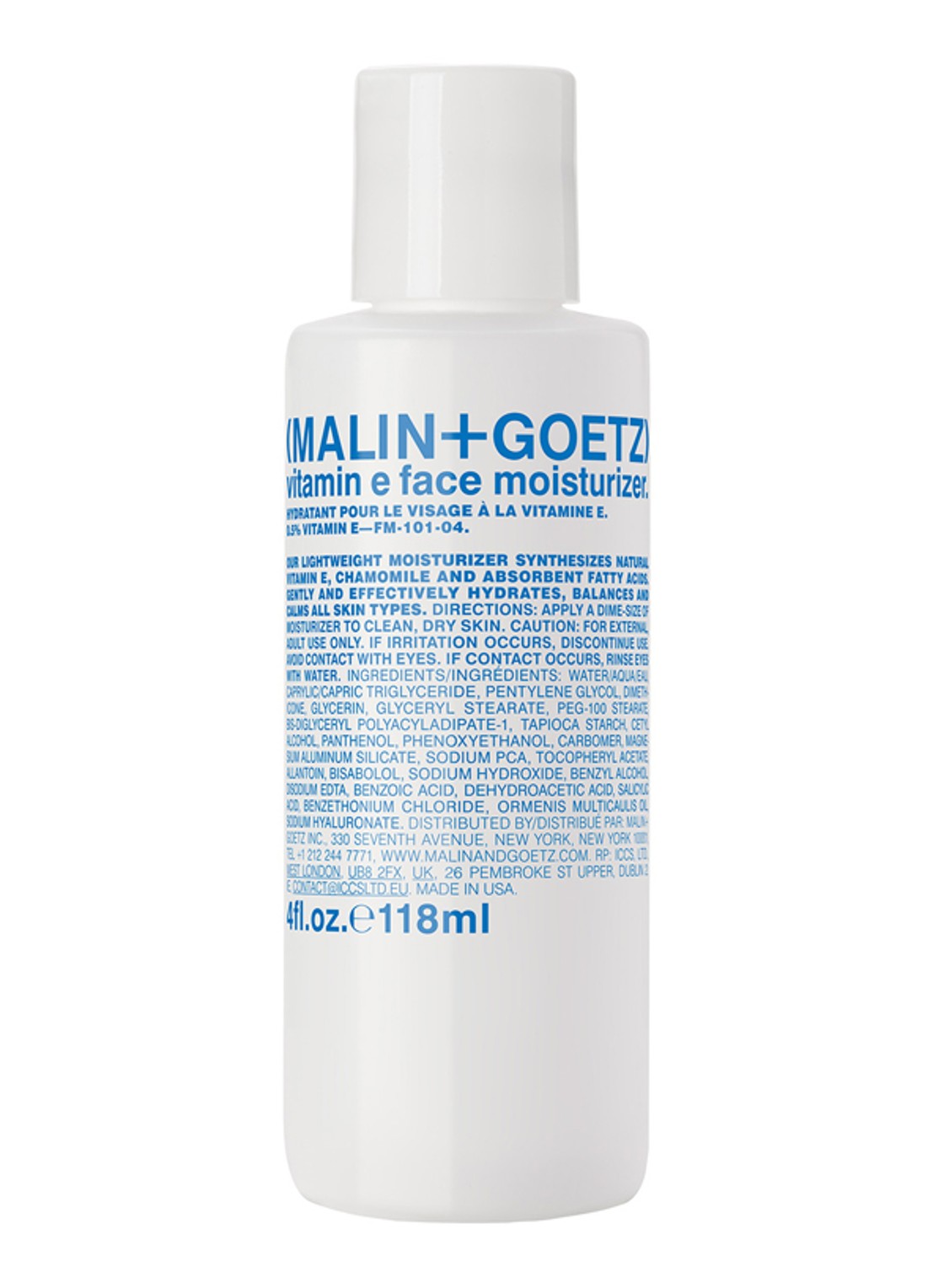 MALIN+GOETZ vitamin e face moisturizer - dag- & nachtcrème - voorkant undefined