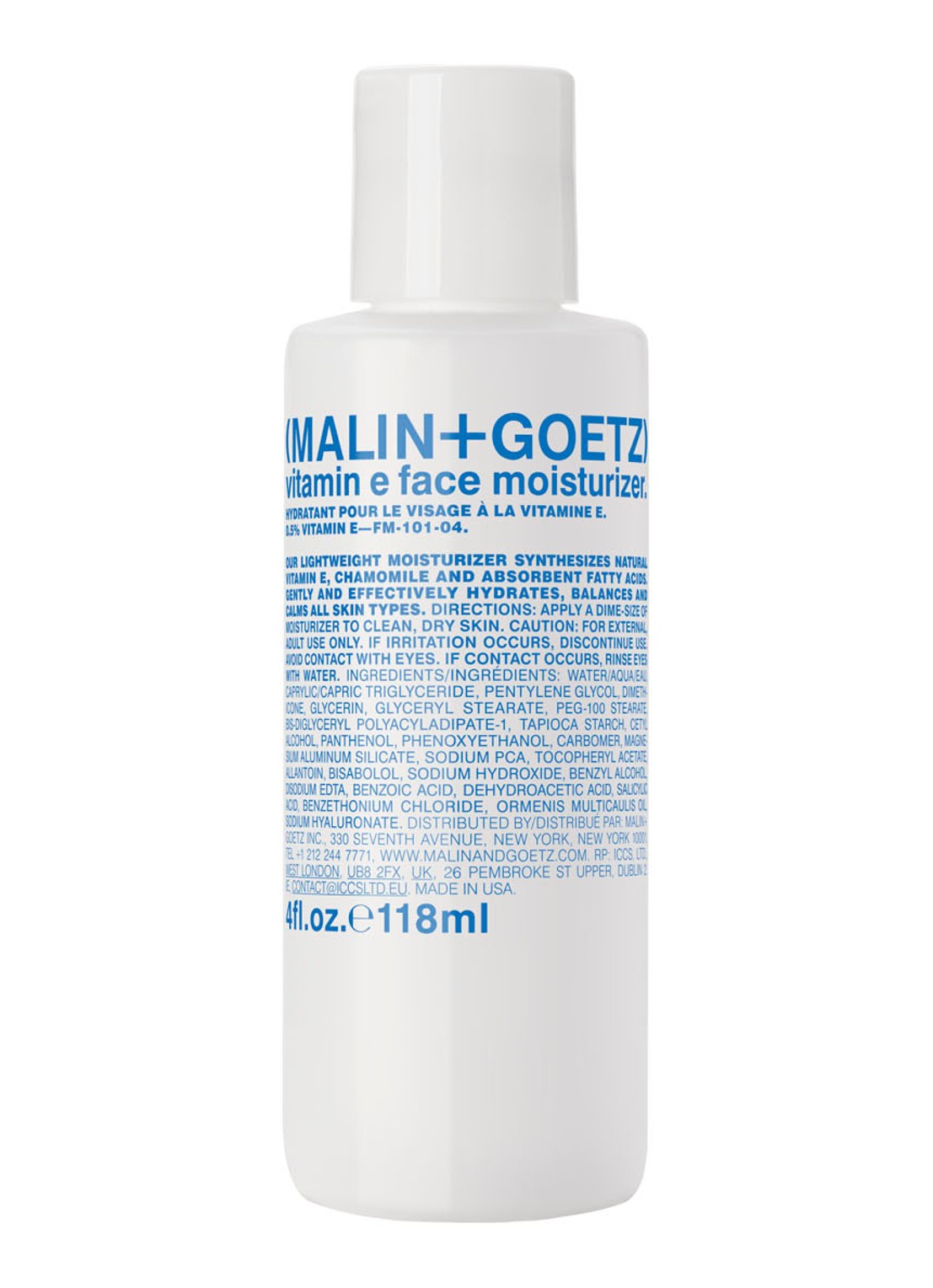 MALIN+GOETZ vitamin e face moisturizer - dag- & nachtcrème - voorkant undefined