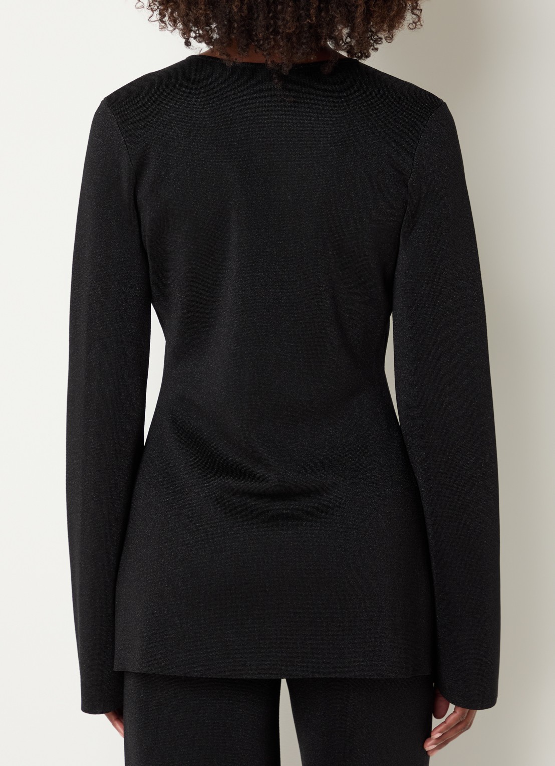 Malina Azra vest met lurex  - achterkant zwart