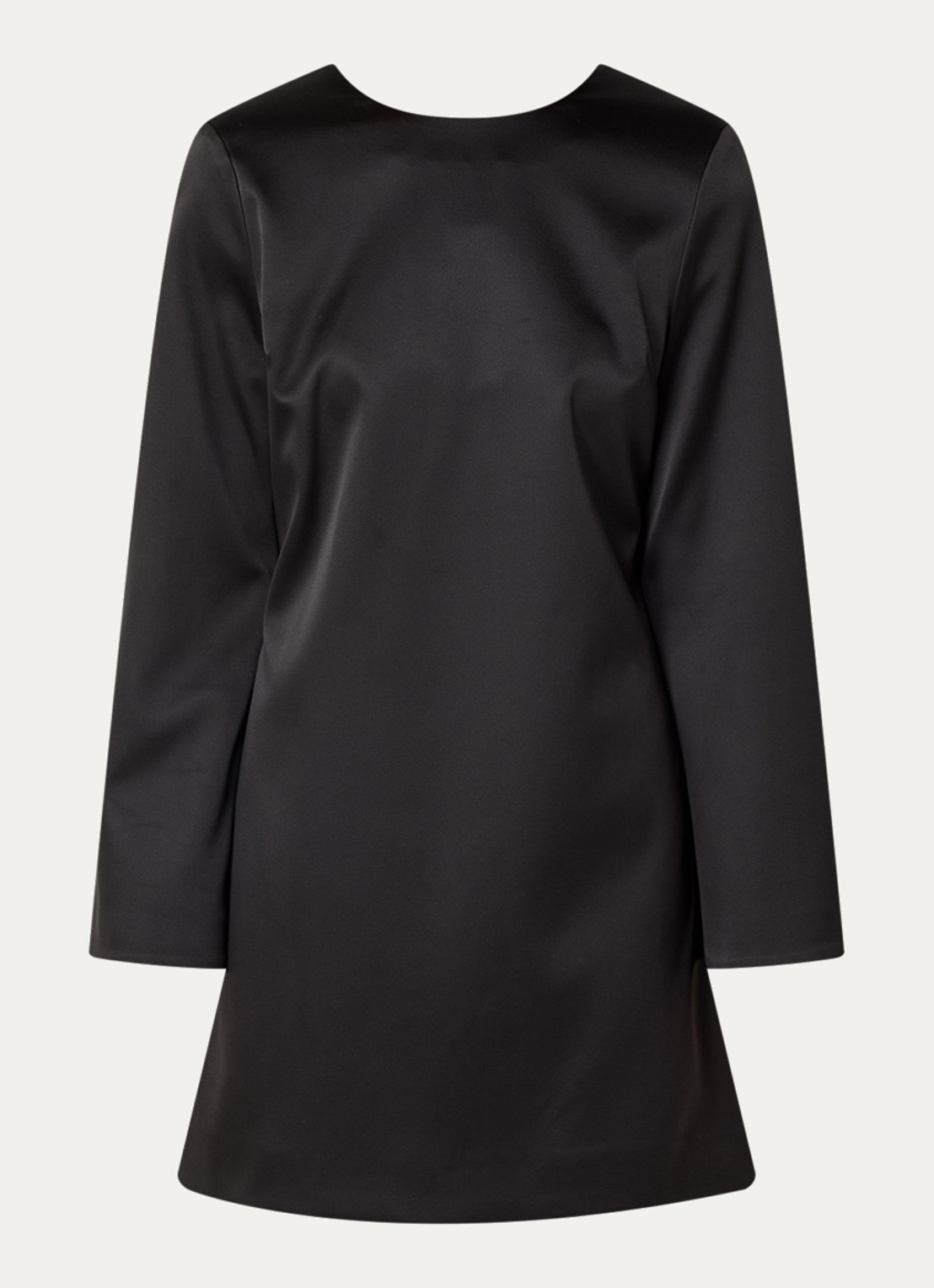 Malina Elna mini jurk met rugdecolleté - voorkant zwart