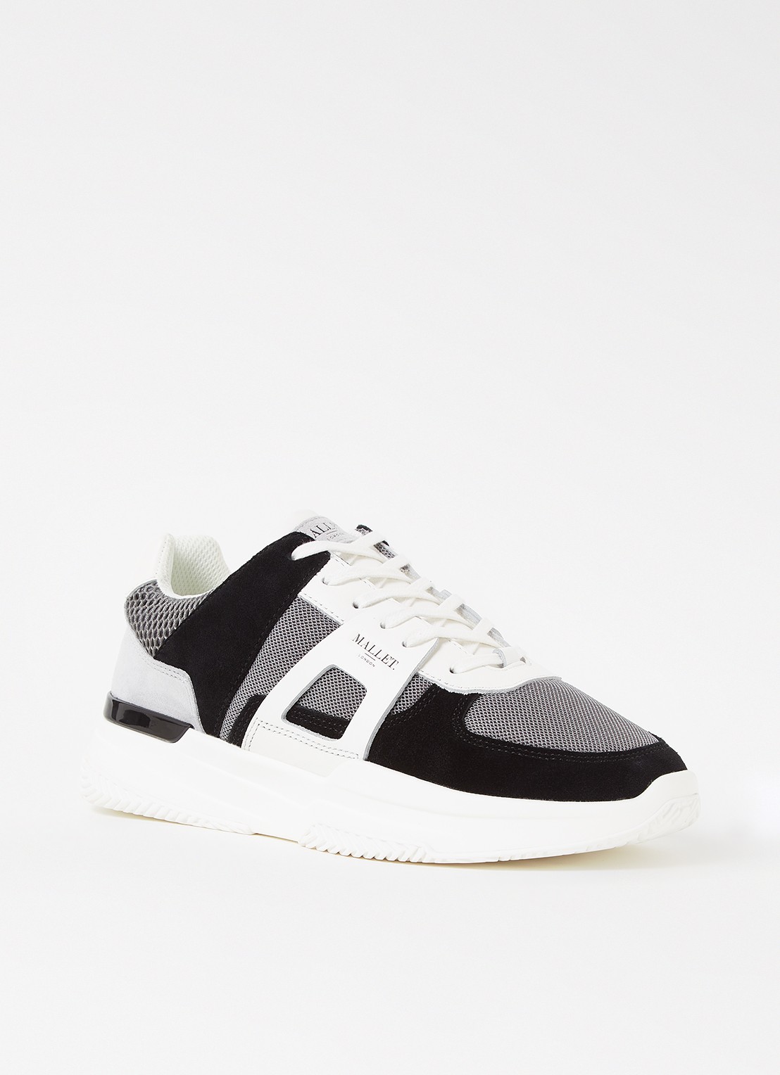 Mallet Marquess sneaker met suède details - voorkant grijs