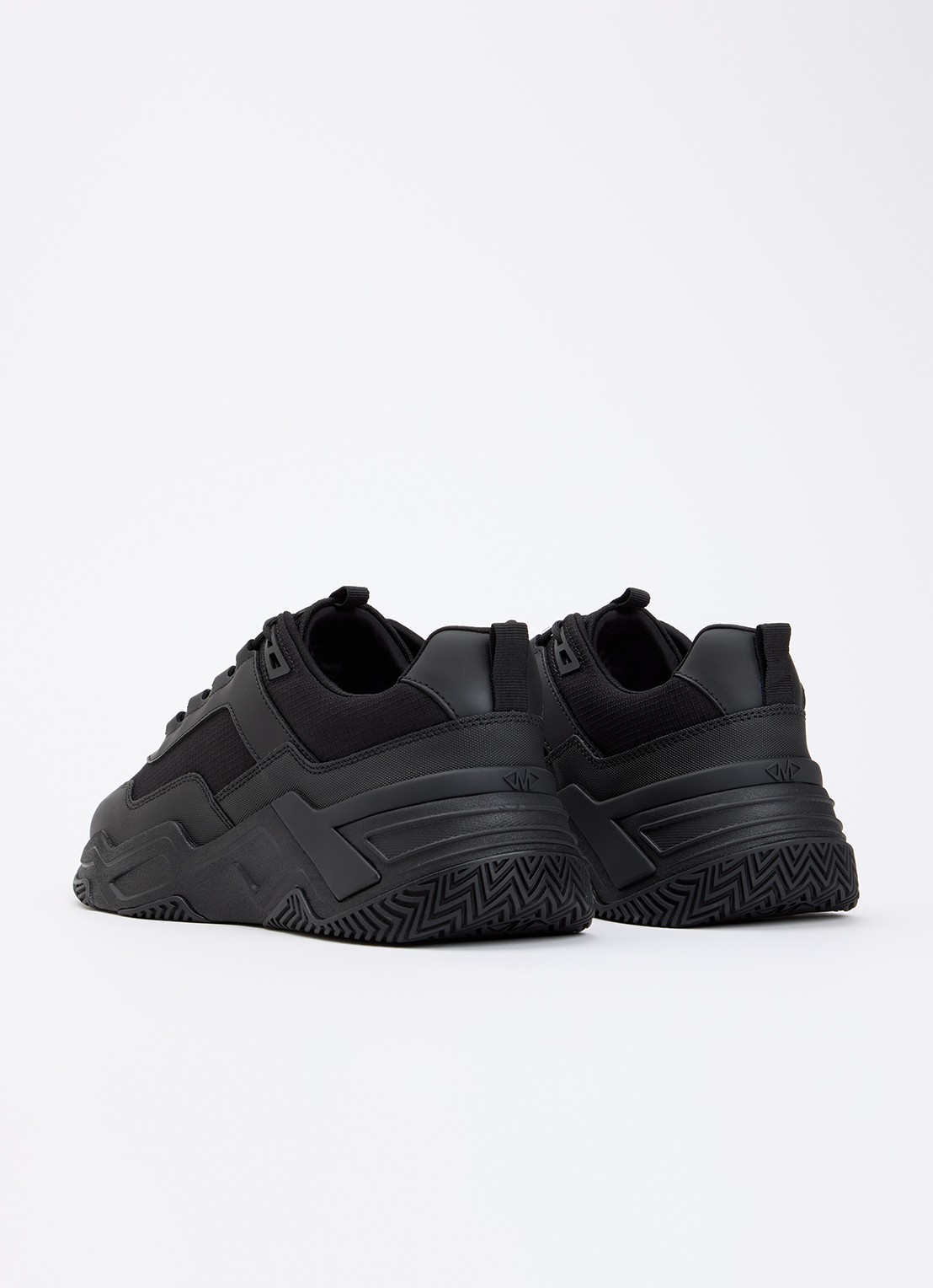 Mallet Odessy sneakers met leren details  - achterkant zwart