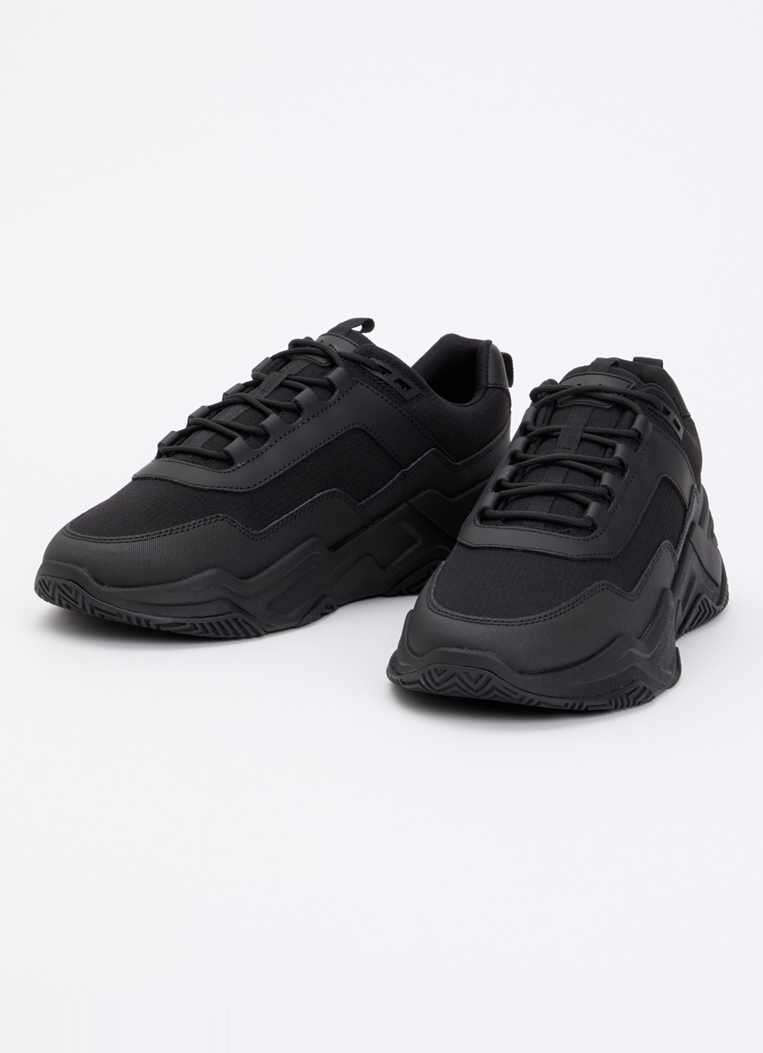 Mallet Odessy sneakers met leren details  - detail 3 zwart
