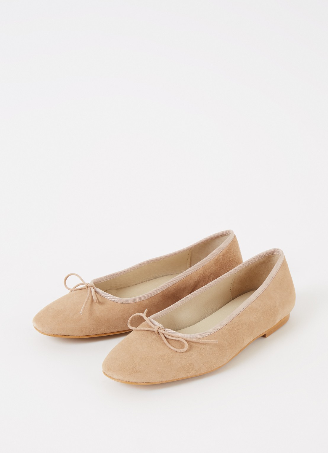 Mamba ballerina van suède - detail beige