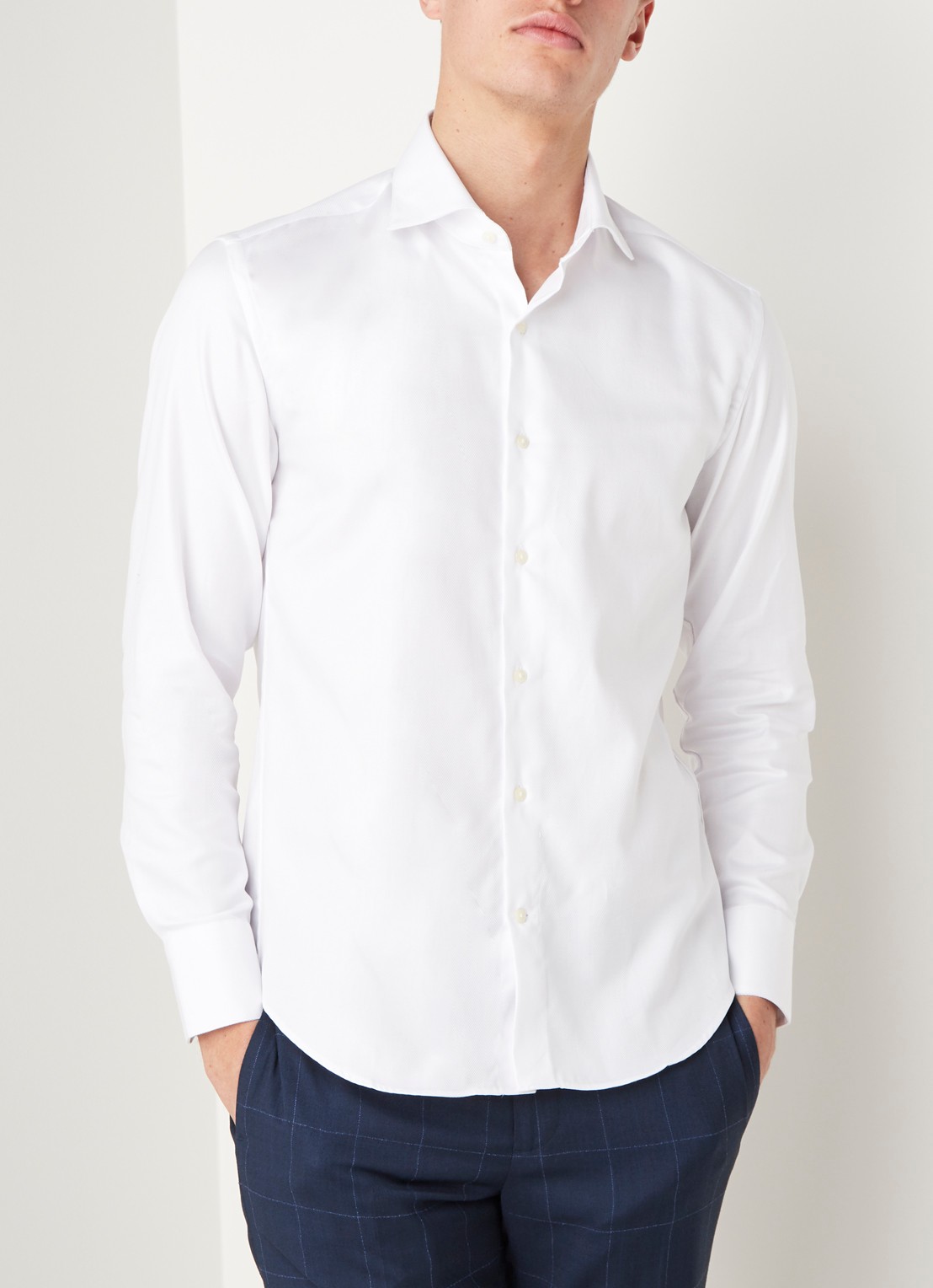 Mango Alfred regular fit strijkvrij overhemd - detail 3 wit