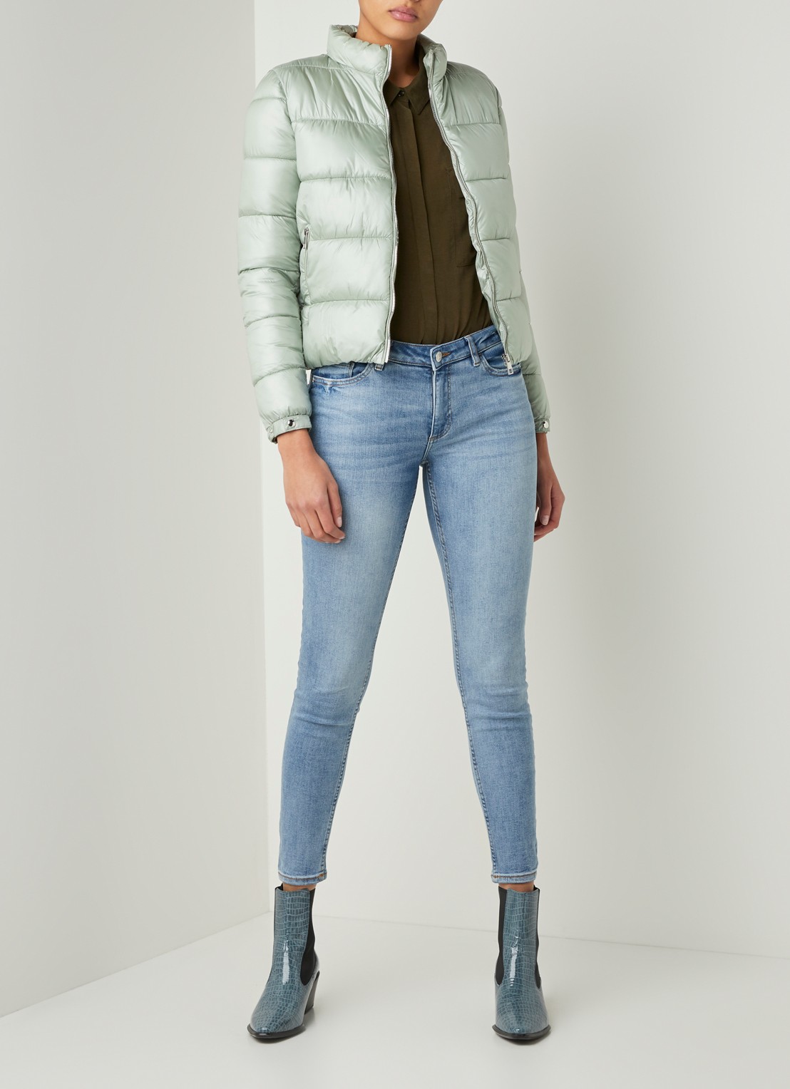 Mango Kim low waist super skinny fit jeans  - voorkant 2 jeans
