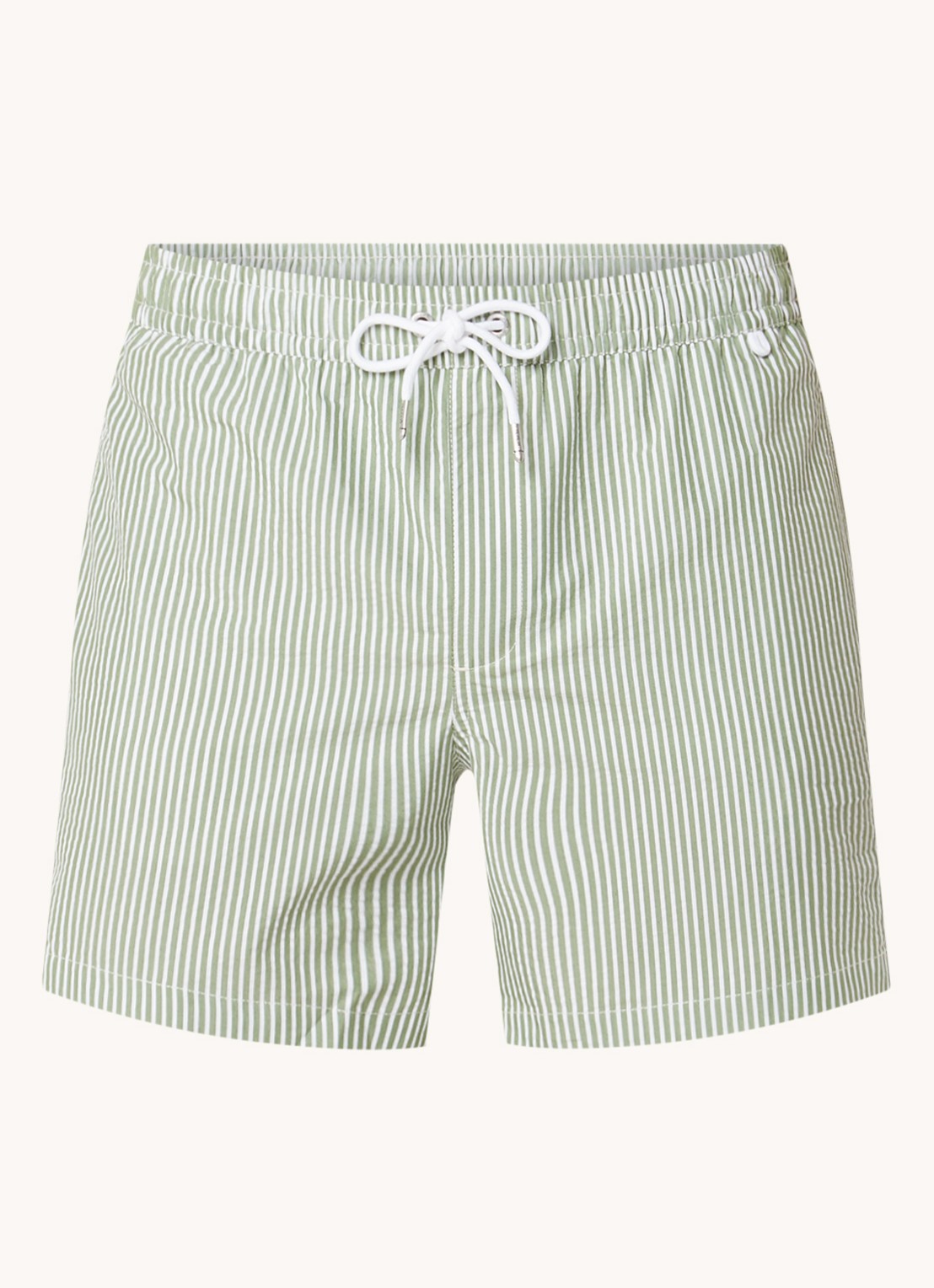 Mango Seer zwemshorts met streepprint - voorkant 2 groen