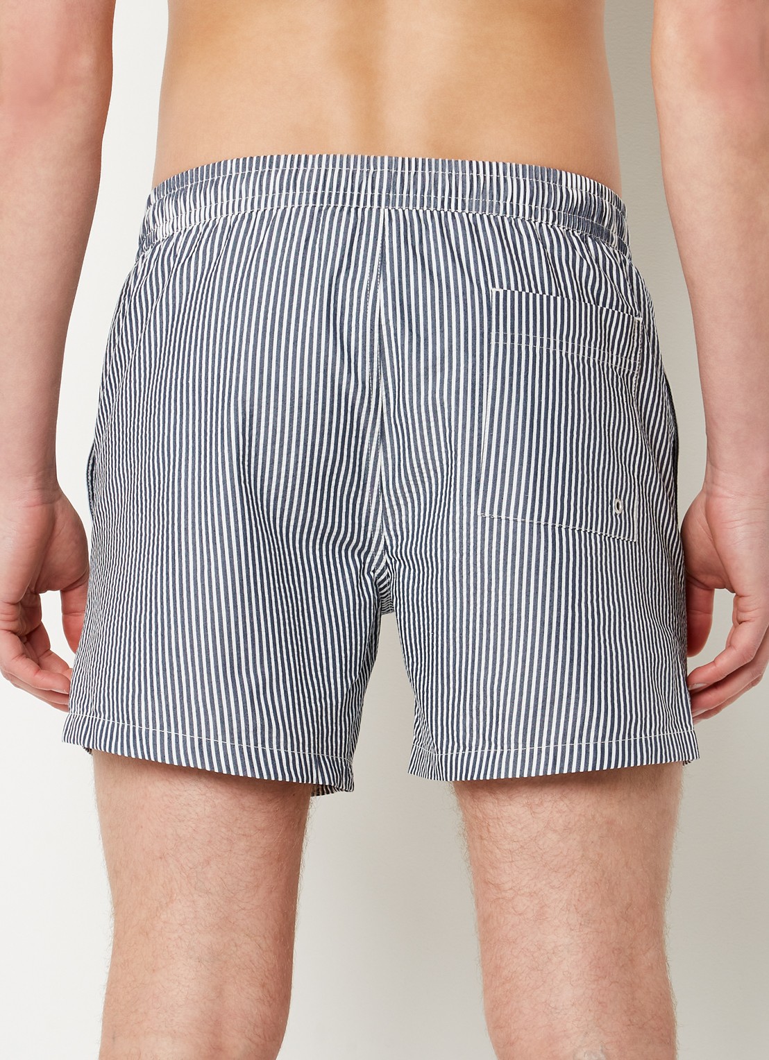 Mango Seer zwemshorts met streepprint - achterkant 2 donkerblauw