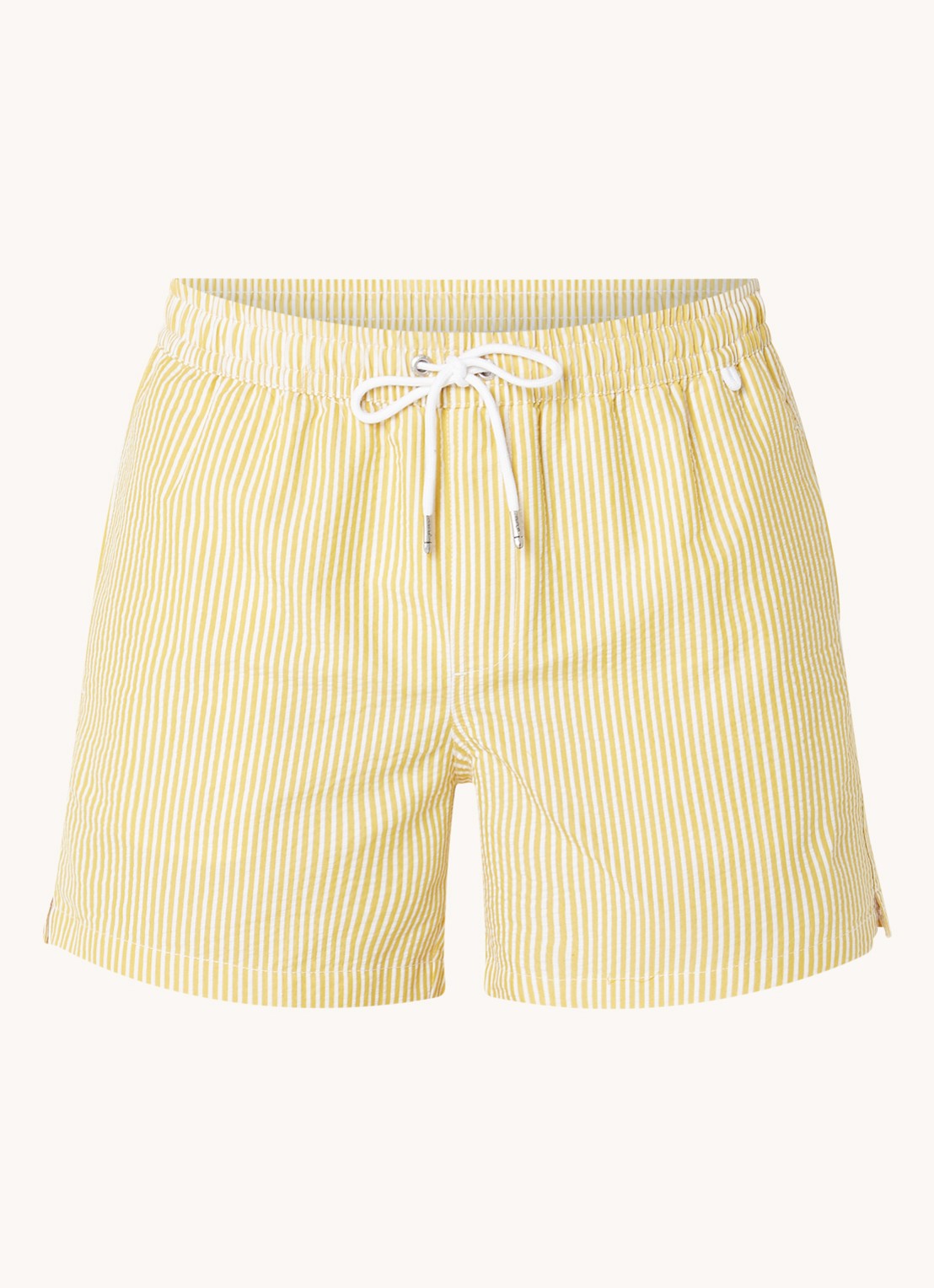 Mango Seer zwemshorts met streepprint - voorkant geel