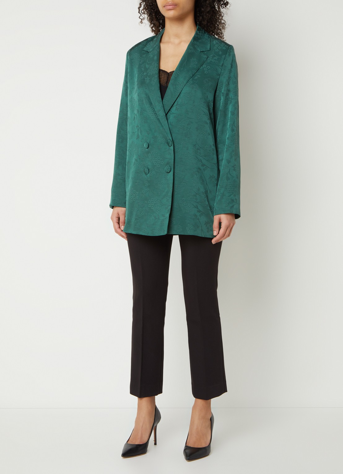 Mango WOMAN-BLAZER .-- TOPETI - voorkant 2 groen