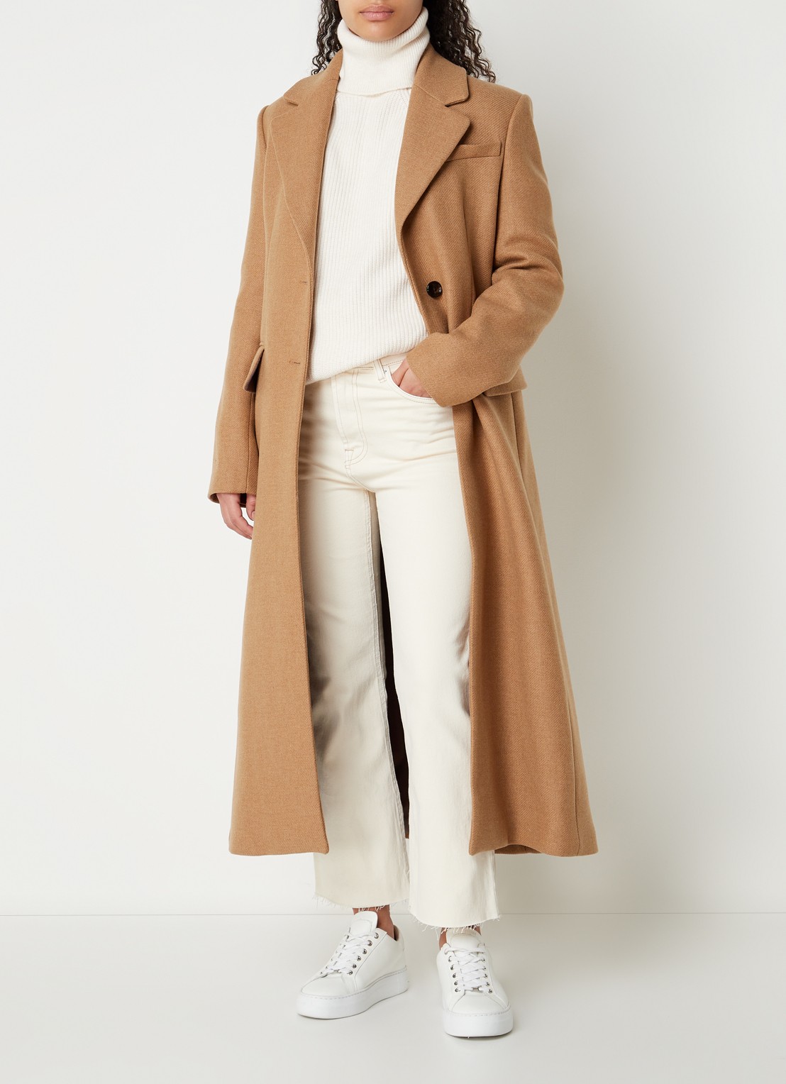 Mango WOMAN-COAT .-- LINDA - voorkant 2 camel