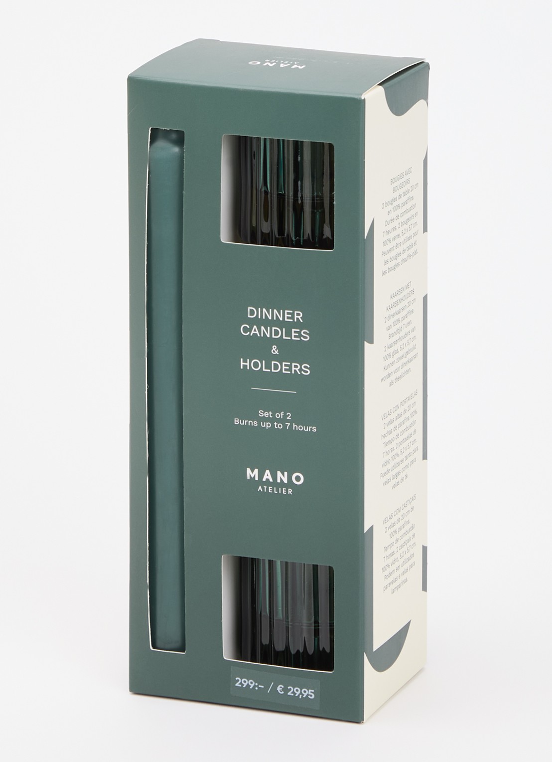 Mano Atelier Dinerkaars met houder set van 2  - detail 3 groen