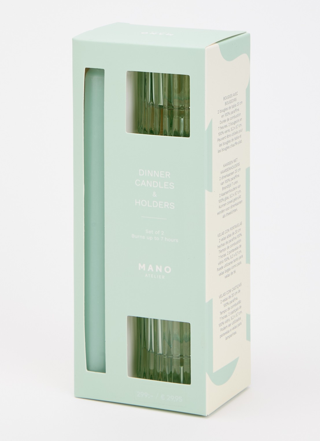 Mano Atelier Dinerkaars met houder set van 2  - detail 3 lichtgroen