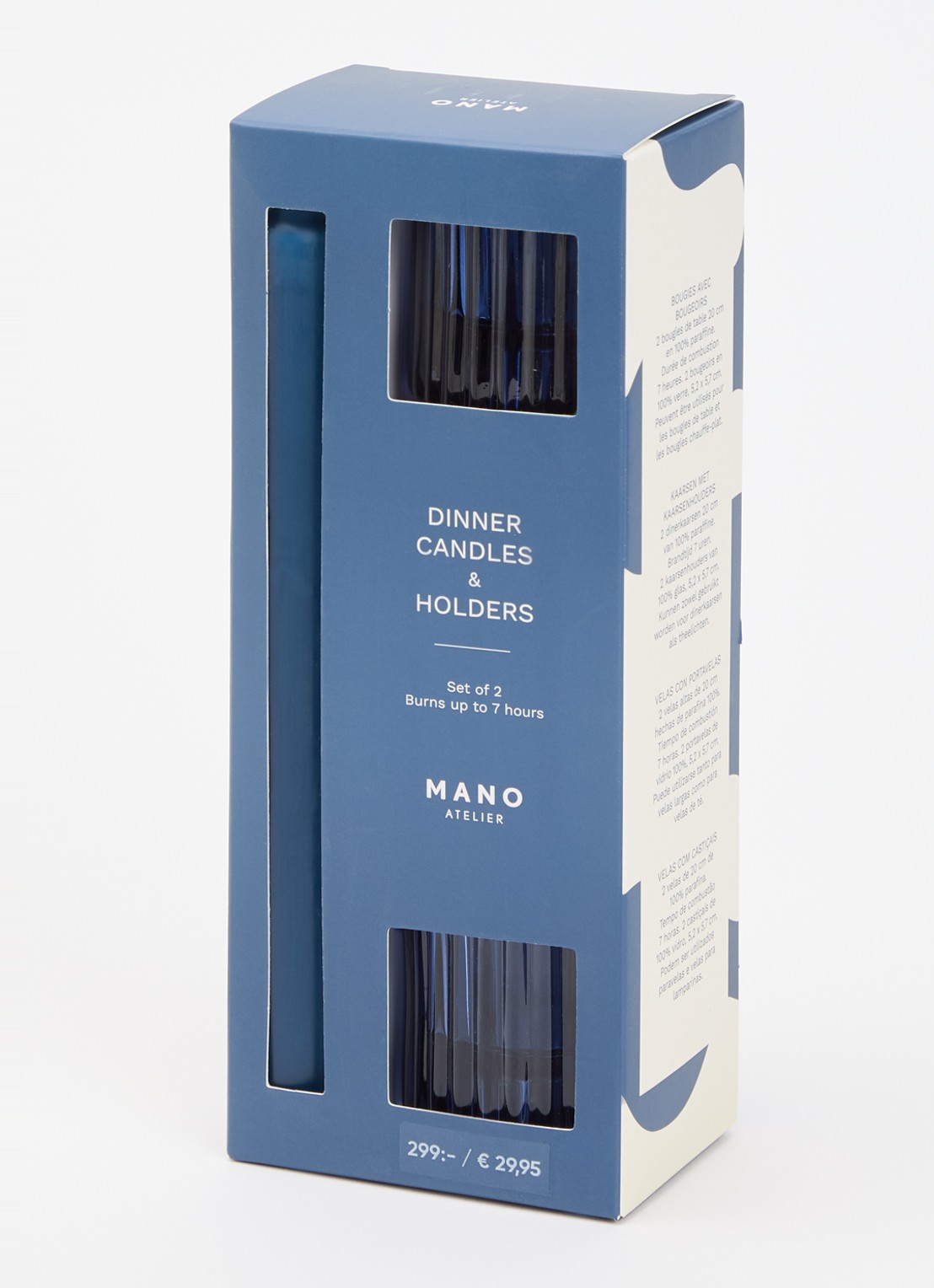 Mano Atelier Dinerkaars met houder set van 2  - detail 3 donkerblauw