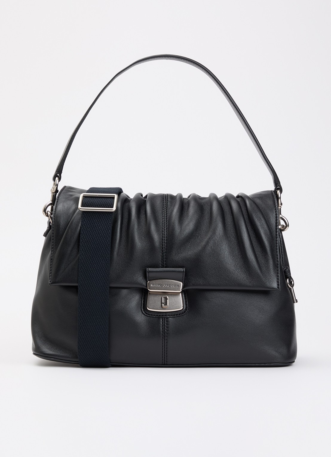 Marc Jacobs Christina schoudertas van lamsleer met afneembare schouderriem - voorkant 6 zwart