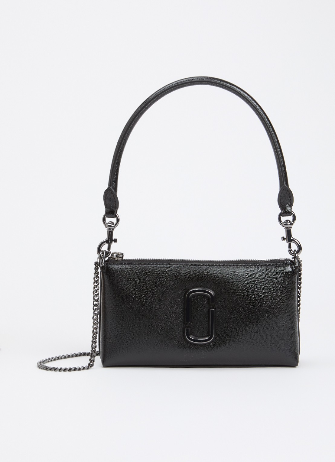 Marc Jacobs Le Pochette schoudertas van leer met afneembare schouderriem  - voorkant 6 zwart