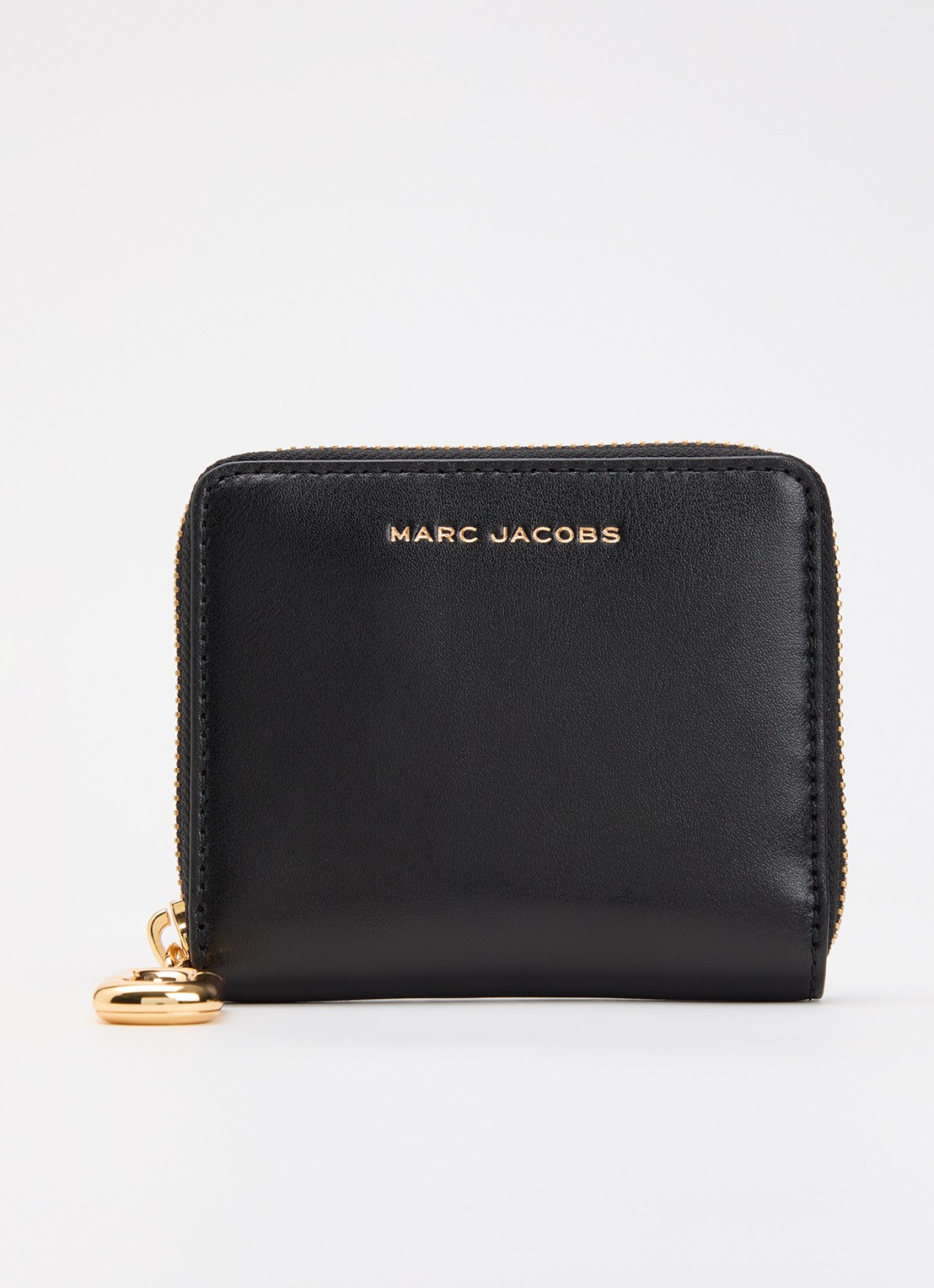 Marc Jacobs Scene slim compact portemonnee van leer - voorkant zwart