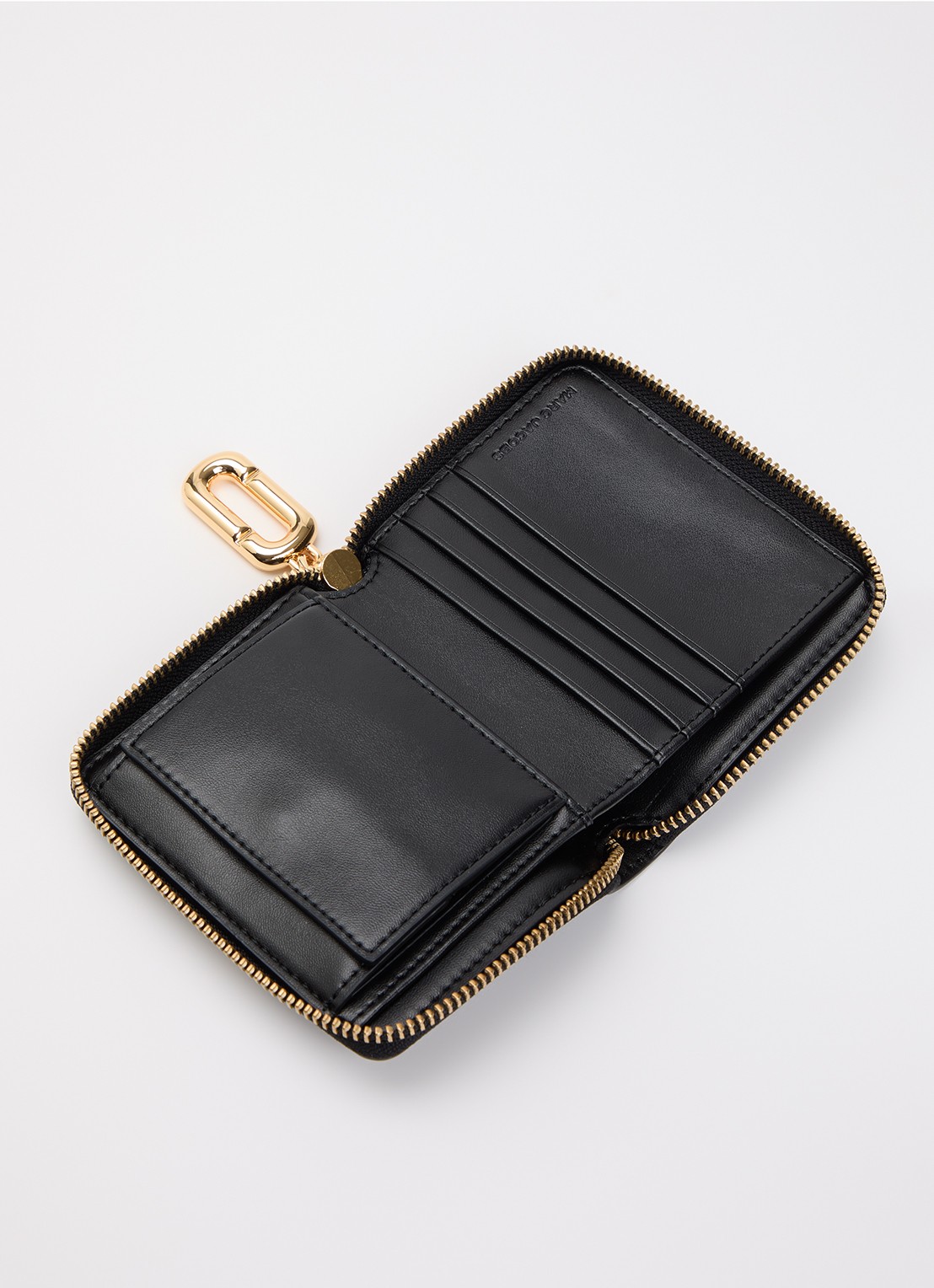 Marc Jacobs Scene slim compact portemonnee van leer - voorkant 2 zwart