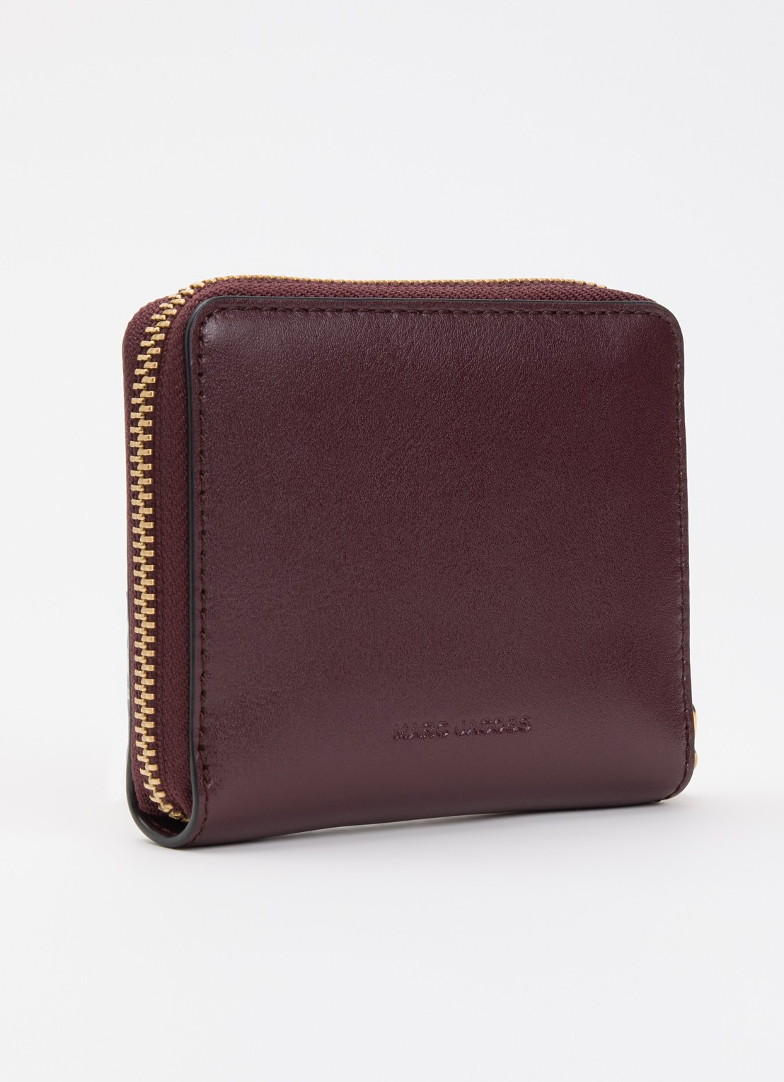 Marc Jacobs Scene Slim Compact portemonnee van leer - achterkant 3 bordeauxrood