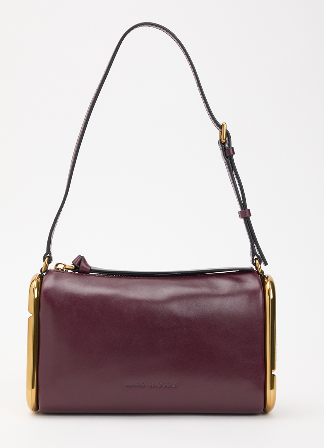 Marc Jacobs Scene small schoudertas van leer met logo  - voorkant 6 aubergine