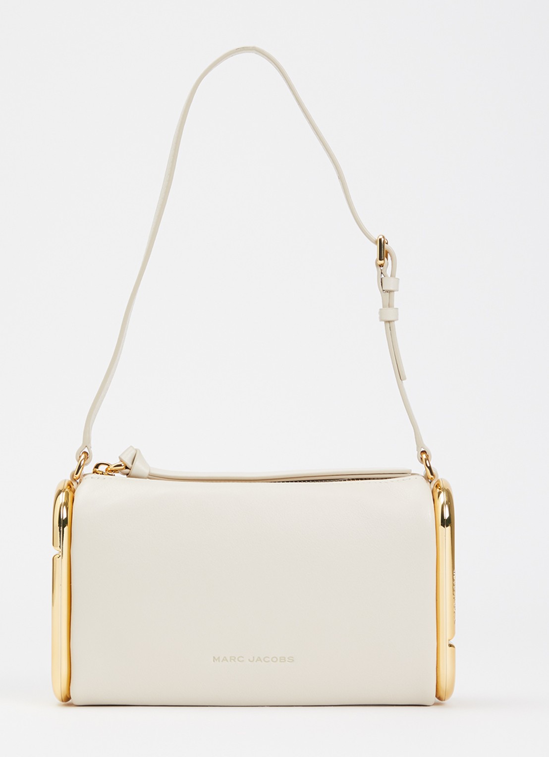 Marc Jacobs Scene Small schoudertas van leer met verstelbare schouderriem - voorkant 2 creme