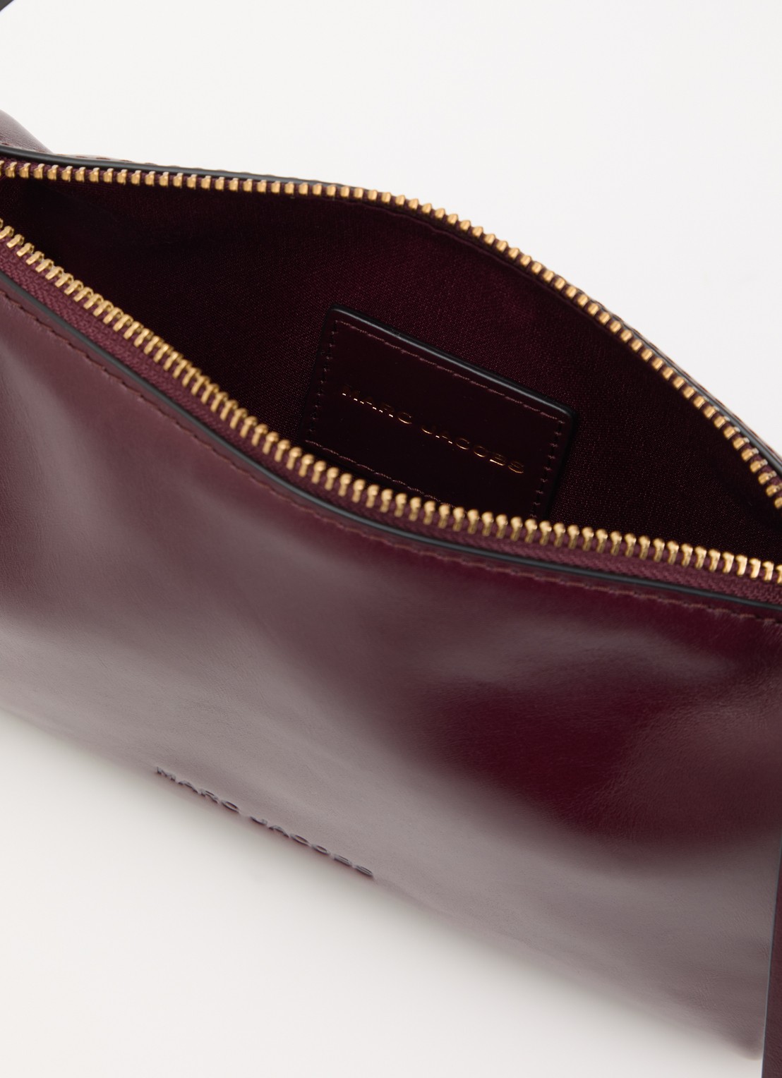 Marc Jacobs Scene Small schoudertas van leer met verstelbare schouderriem - detail 3 aubergine