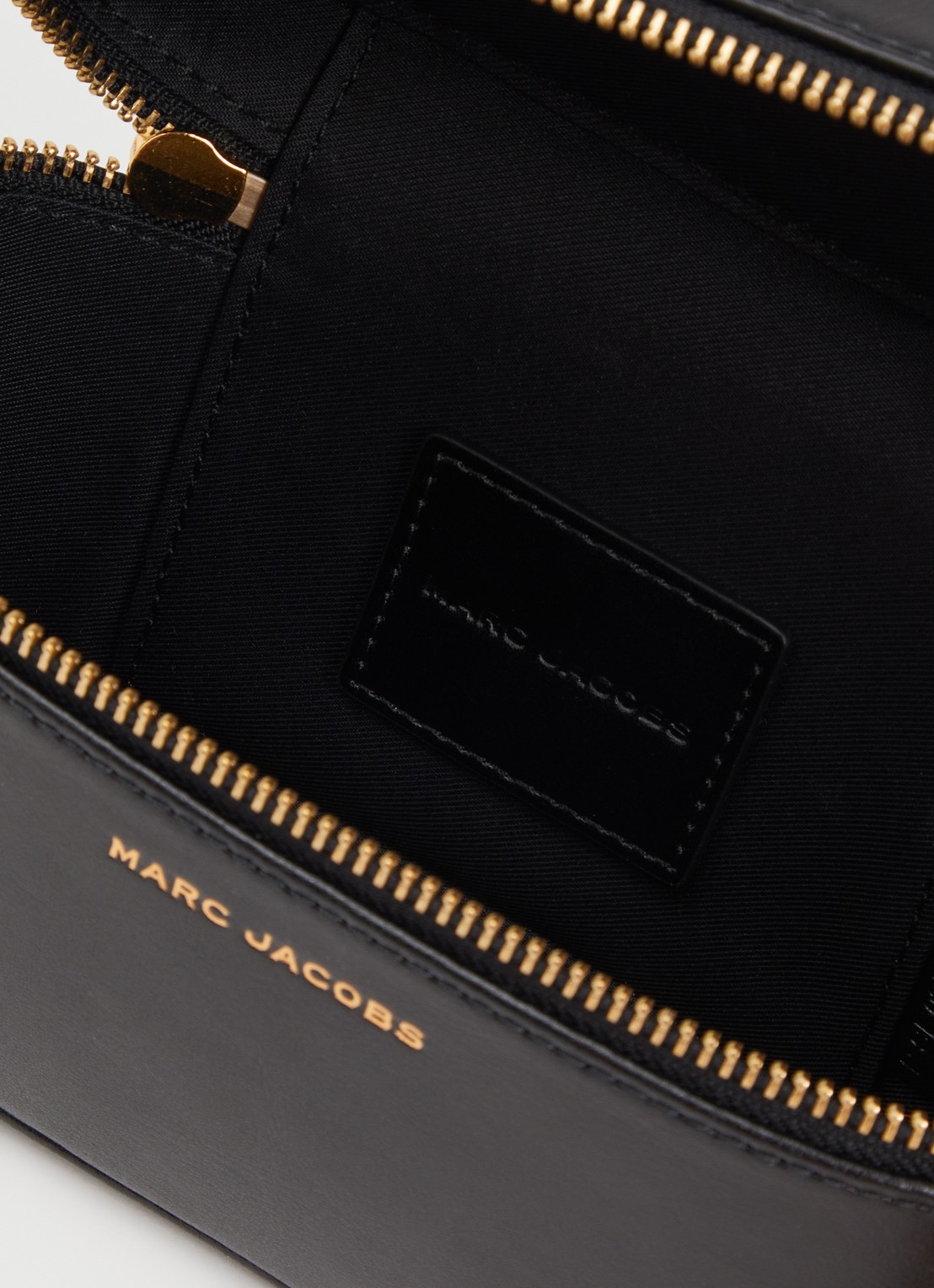 Marc Jacobs Scene Vanity handtas van leer met afneembare schouderriem - detail 2 zwart