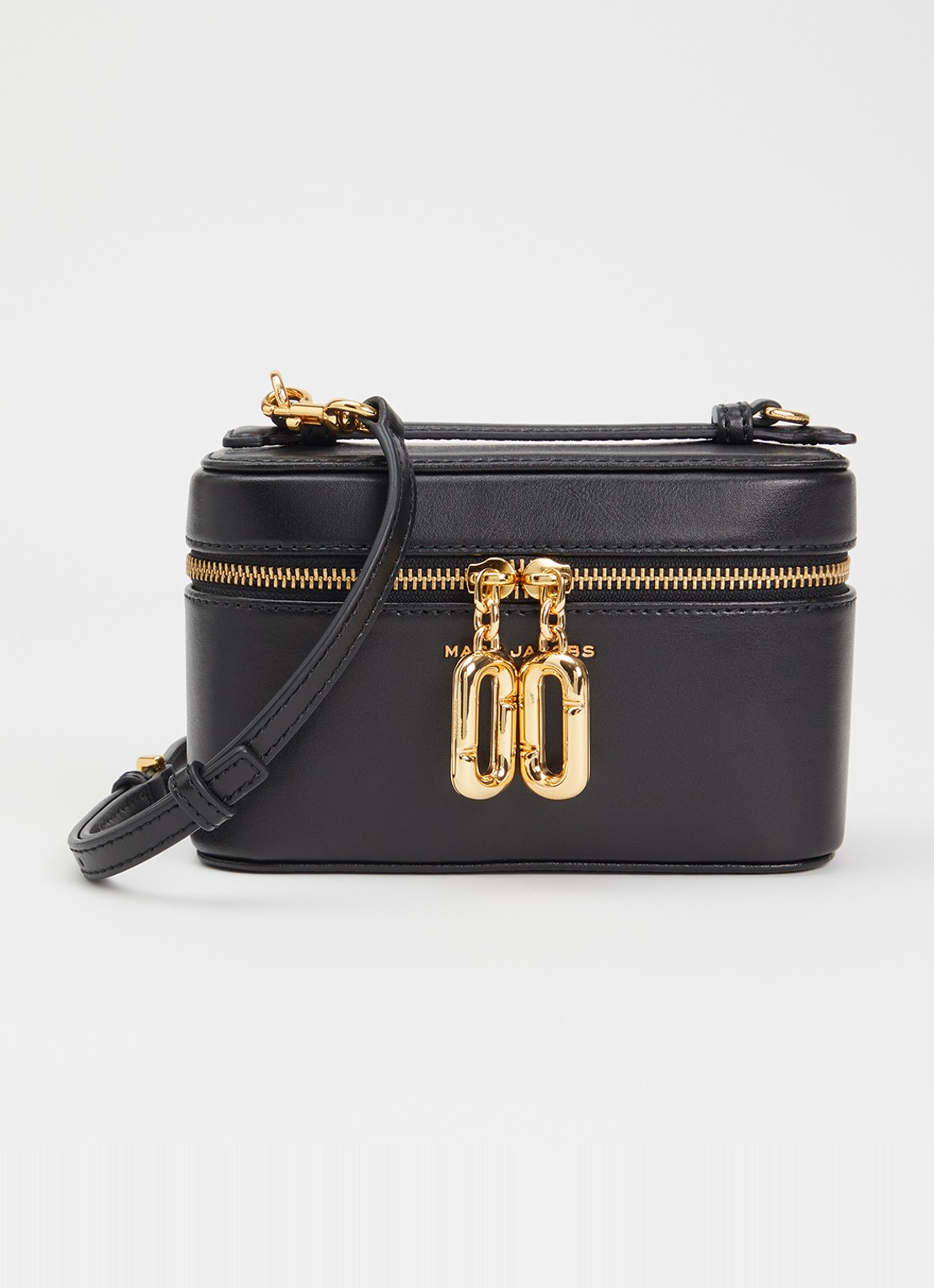 Marc Jacobs Scene Vanity handtas van leer met afneembare schouderriem - voorkant 6 zwart