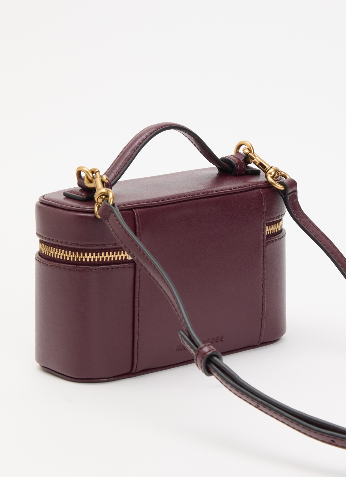 Marc Jacobs Scene Vanity handtas van leer met afneembare schouderriem  - achterkant 6 aubergine