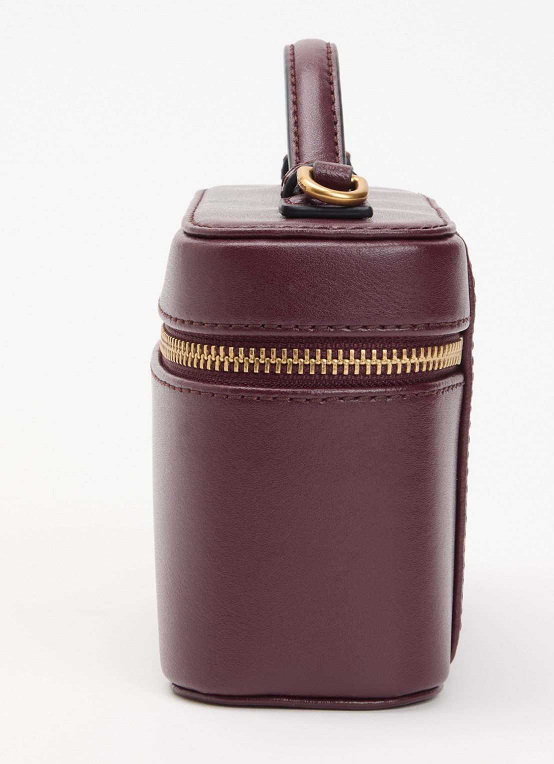 Marc Jacobs Scene Vanity handtas van leer met afneembare schouderriem  - detail 3 aubergine