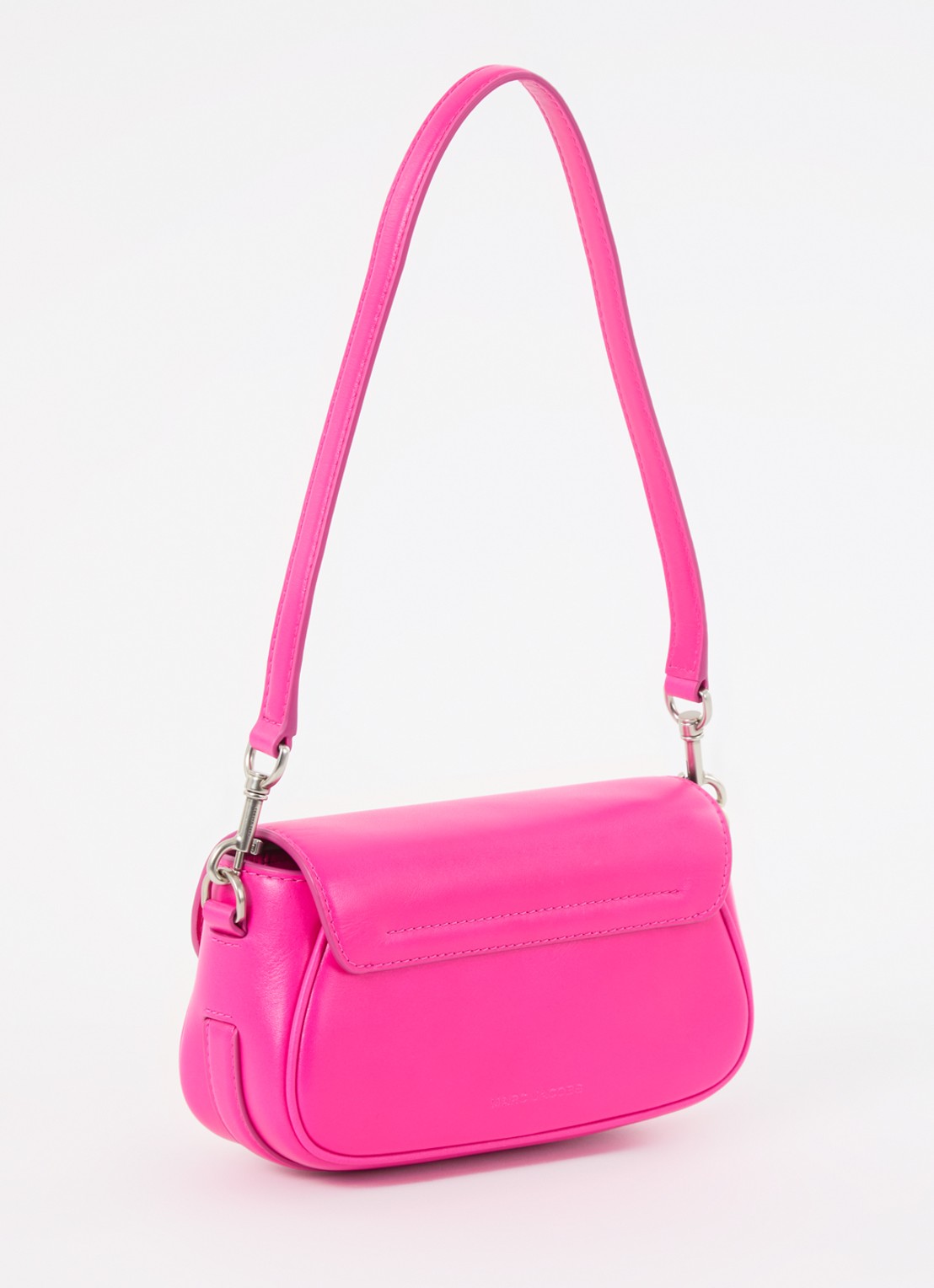 Marc Jacobs Small schoudertas van leer met afneembare schouderriem - achterkant fuchsia