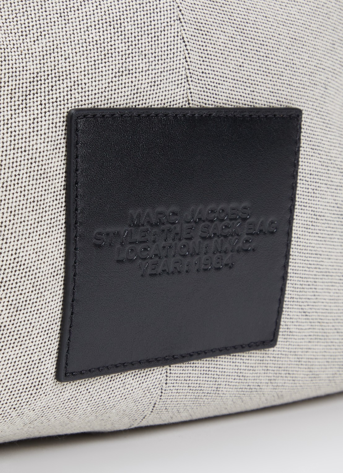 Marc Jacobs The Belted Sack shopper van canvas met leren details - detail 5 ivoor