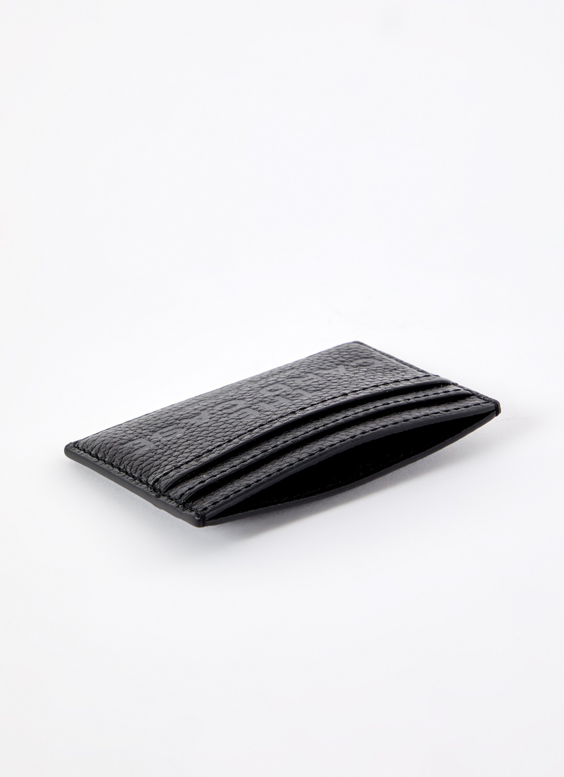 Marc Jacobs The Card Case pasjeshouder van leer met logo - detail 2 zwart