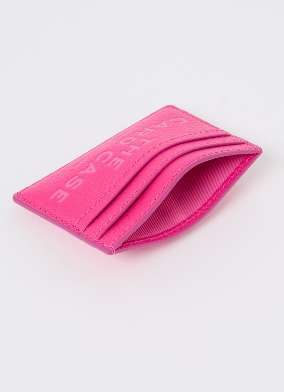 Marc Jacobs The Card Case pasjeshouder van leer met logo - detail 3 fuchsia